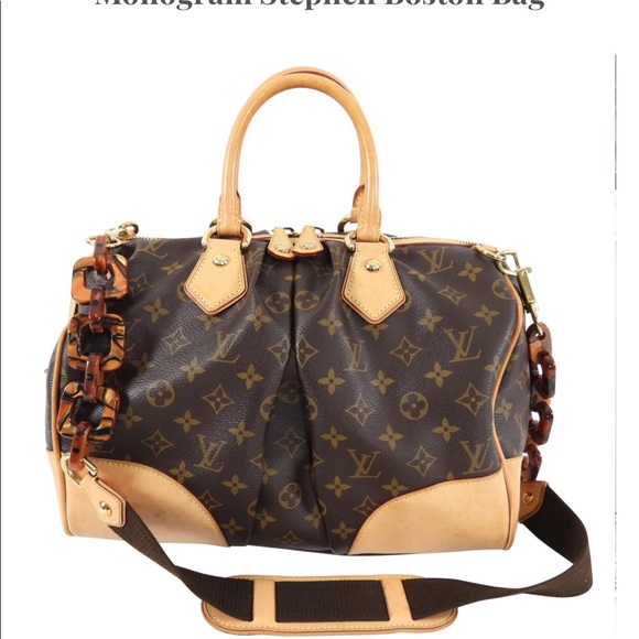 Louis Vuitton Limited Edition Monogram Stephen Boston Bag with Lucite Strap - Picture 2 of 14